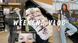 WEEKEND VLOG: Marks event, Levis haul, PR unboxing & my swollen eye???