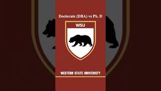 Ph.D. vs Doctorate (DBA) - What’s best for your professional career? #wsu