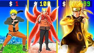 FRANKLIN UPGRADING $1 NARUTO to $1,000,000,000 TAILED BEAST NARUTO in GTA 5