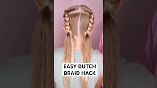 EASY DUTCH BRAID HACK | Audrey and Victoria #hairstyle PRODUCTS LISTED BELOW ⬇️