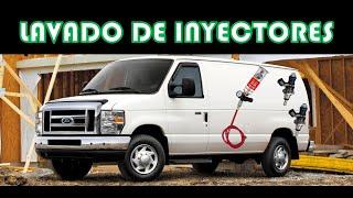 AFINACION FORD E350 ECONOLINE 2008 5.4L V8 PARTE 1 LAVADO DE INYECTORES CON BOYA