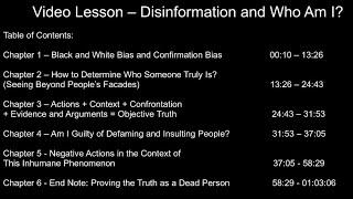 Disinformation and "Who Am I?" - Video Lesson