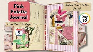 From Pieces to Pages: Decorating the Pink Journal! | Day 90 #the100dayproject2025