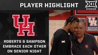 J'Wan Roberts and Kelvin Sampson Share a Moment on Senior Night | 2024-25 Big 12 Men’s Basketball