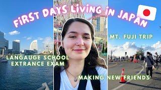 FIRST DAYS LIVING IN JAPAN  | Langauge School Entrance Exam & Mt. Fuji Trip   | Japan Diaries #2