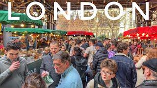 London Walk, Walking the Famous London Borough Market, London Bridge, London Walking Tour 2025