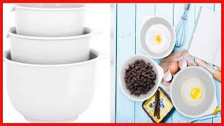 Glad Mixing Bowls with Pour Spout, Set of 3 | Nesting Design Saves Space | Non-Slip, BPA Free