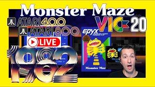 Chronologically Gaming is LIVE! Monster Maze Craze of 1982! #atari #retrogaming #videogames