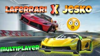 Koenigsegg jesko X Laferrari||Multiplayer funny moments||Extreme car driving simulator||