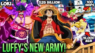LUFFY'S NEW $25 BILLION ARMY TO KILL IMU REVEALED - 100+ SHIPS, 15,000 MEN... (One Piece)