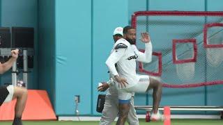 Odell Beckham Jr. hits practice field for Miami Dolphins