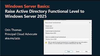 Windows Server 2025:  Raise Active Directory Functional Level to Windows Server 2025