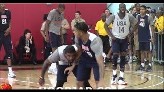 Kyrie Irving,Kevin Durant,Carmelo Anthony,Draymon Green USA Basketball Scrimmage Day 3.HoopJab