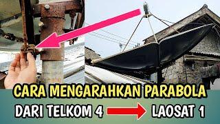 CARA MENGARAHKAN PARABOLA DARI POSISI TELKOM 4 KE SATELIT LAOSAT 1 MENGGUNAKAN DISH SOLID 6 FEET