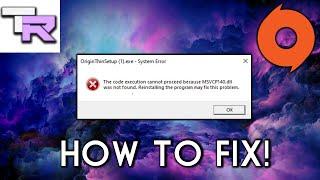 How to fix Origin Setup MSVCP140.dll and VCRUNTIME140.dll Error | Updated 2023 Fix!!