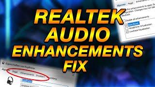 Realtek Audio Enhancement Tab FIX | Bass Boost etc. | Deutsch