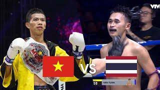 Quá đẳng cấp võ sĩ Việt Nam Huỳnh Văn Tuấn biến đối thủ Thái Lan thành một bao cát thực thụ