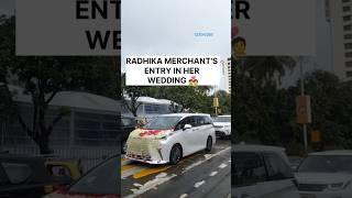 RADHIKA MERCHANT'S ENTRY IN HER WEDDING WITH SECURITY #SHORTS#INDIA#CAR#AMBANI