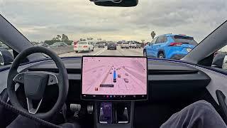 Tesla FSD 13.2: Los Angeles to San Diego without Touching the Steering Wheel