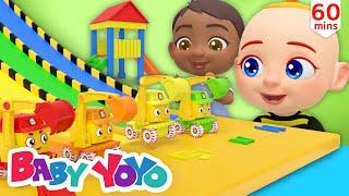 Stacking blocks | Construction Vehicles | Color Song | more Nursery rhymes | Baby yoyo