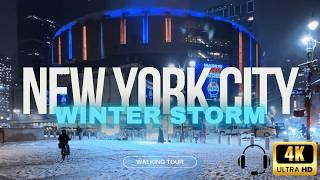 Peaceful NYC Snow Walk in 4K UHD ️ | No Talking ASMR