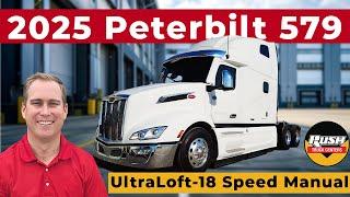 AVAILABLE NOW – 18 Speed Manual Transmission White 2025 Peterbilt 579 UltraLoft Cummins X-15