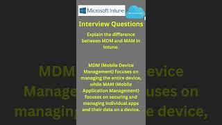 Explain the difference between MDM and MAM in Intune