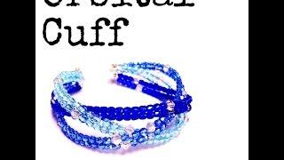 DIY Orbital Cuff Bracelet (Beaded & Braided Memory Wire Cuff)