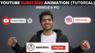 How To Create Subscribe + Instagram Animation For YouTube (Android & PC) |Subscribe Animation Banaye