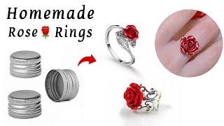 DIY Homemade cute love rings /how to make rings at home/easy ring making/homemade ring #diy #love