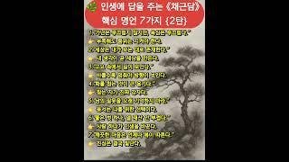 #채근담 #동양 명언 #인생명언 #지혜로운 삶 #고전에서배우다 #채근담명언 #마음공부