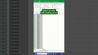 How to Remove Leading Zeros in 20 seconds‼️ #excel