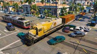 GTA 5 TRAIN on the ROAD!