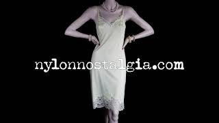 Pale lemon nylon vintage slip by Shadowline