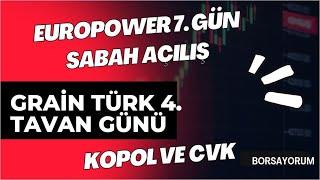 EUROPOWER 7. GÜN SABAH AÇILIŞ SEANSI NELER OLDU. GRAİNTÜRK 4. GÜN NELER YAŞANIYOR. CVKMD Ve KOPOL.