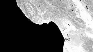 Coastal Erosion, Southern California, 3D Slope Map On 1-meter DEM Cove Beach to Big Sur