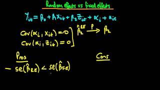 Random Effects vs Fixed Effects estimators