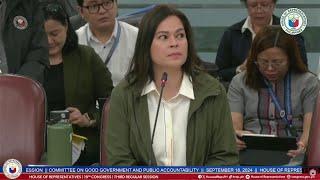 VP Sara Duterte requested to be excused from the House hearing | GMA Integrated News