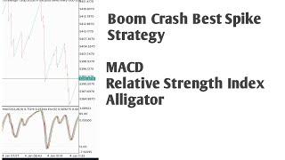 Boom Crash Best Spike Strategy with Macd RSI Alligator Indicator.