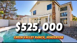 Home for Sale in Henderson, Nevada~ Driving Tour of Green Valley Ranch, 1,801 SQ FT, 3 Bed, 3 Bath