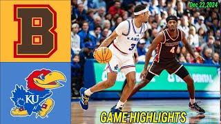 #8 Kansas Jayhawks Vs Brown Bears Game Highlights  Men's College Basketball | Dec 22,2024