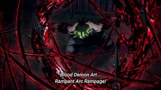 Uzui and Gyutaro slashing - Demon Art - Rampant Arc Rampage