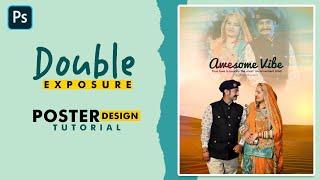 Couple Poster Design||Wedding Photo Editing||Pre Wedding Double Exposure Poster||Double Exposure