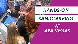 Hands-on Sandcarving at APA Vegas with IKONICS Imaging