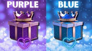 Choose your gift || 2 gift box challenge  Purple vs Blue #wouldyourather