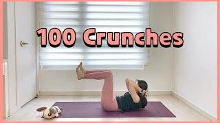 크런치 100개 챌린지 (5mins crunch) / 같이하는 크런치 100개 영상