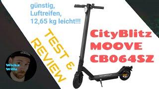 CityBlitz MOOVE CB064SZ, günstiger und leichter e-Scooter mit Strassenzulassung, ABE, nur 12,65 kg!