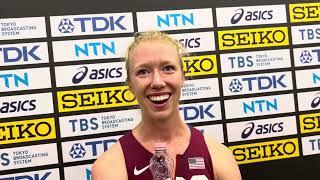 Alicia Monson after qualifying for 2023 World 5,000m final