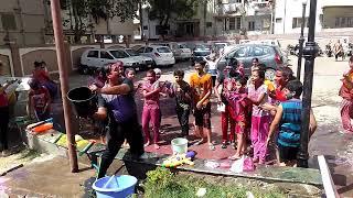 The fun of holi at Himali tower