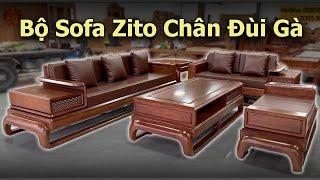 Bộ Sofa Gỗ - Bộ Sofa Zito Chân Đùi Gà Gỗ Hương - Sofa Gỗ Hương | Đồ Gỗ Bảo Lộc